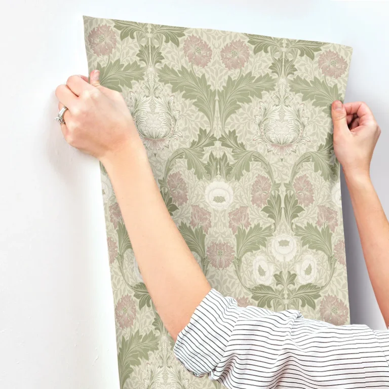 Myrtle Floral Ogee Wallpaper - Mauve — Ảnh 2