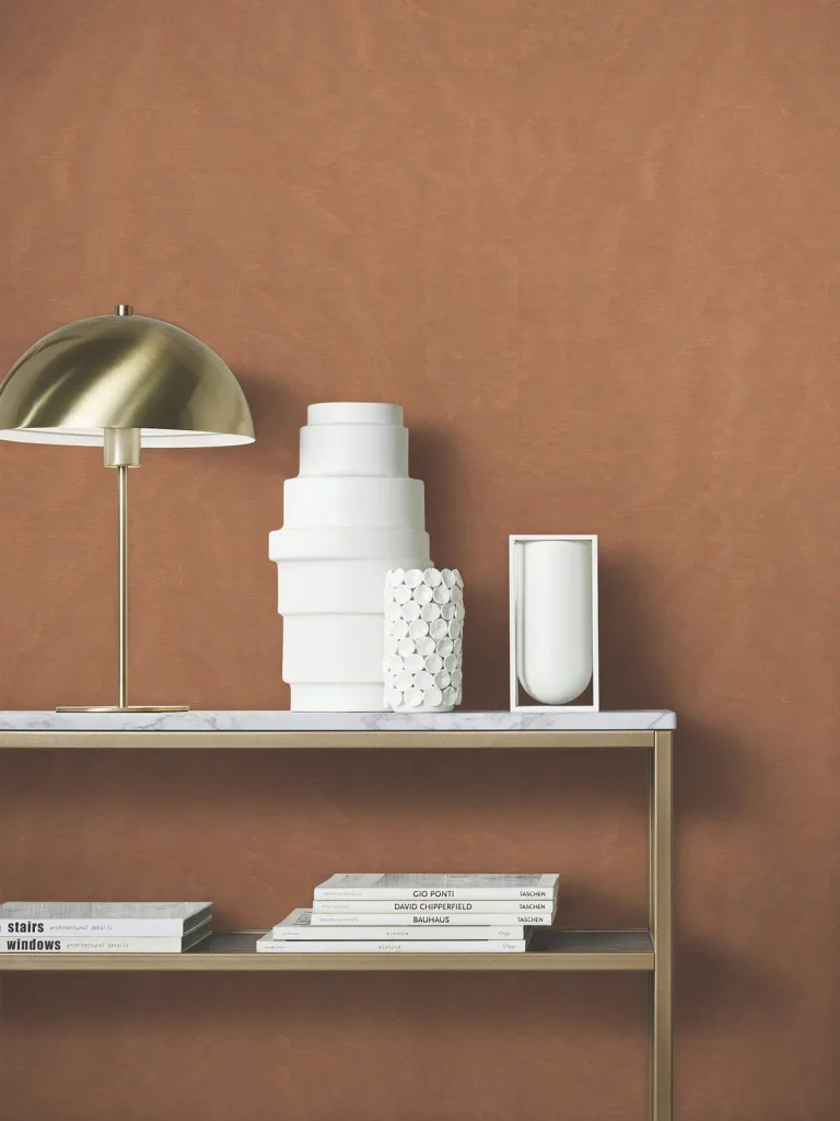 Shimmering Moire Textured Wallpaper - Copper — Ảnh 5