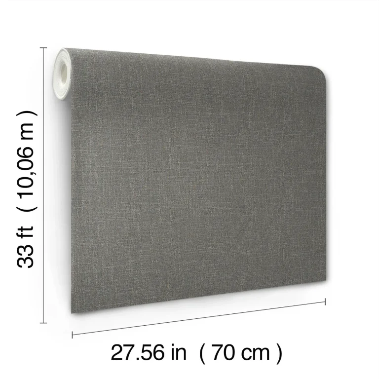 Highland Tweed Faux Fabric Wallpaper - Charcoal — Ảnh 2