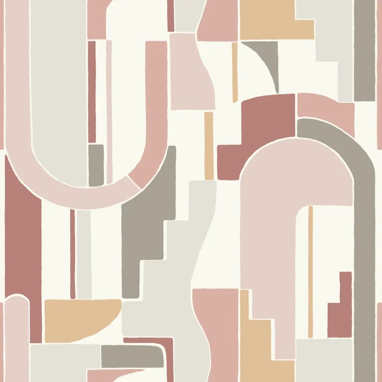 Odele Geometric Archways Wallpaper - Blush — Ảnh 2