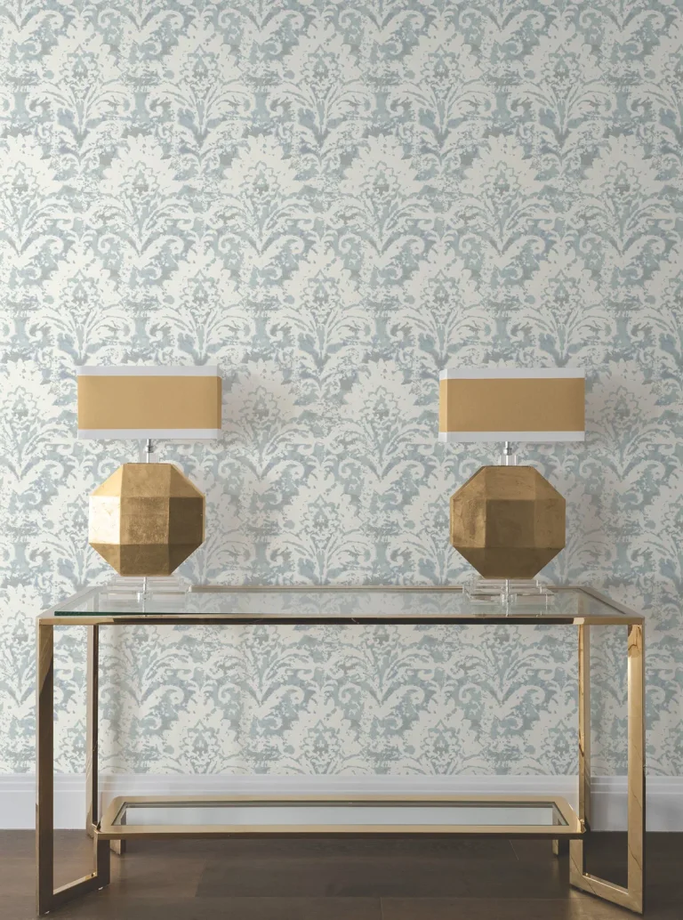 Candice Olson Velvet Crush Damask Wallpaper - Blue & Pearl — Ảnh 4