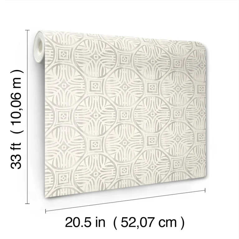 Chesapeake Sandee Medallion Wallpaper - Grey — Ảnh 3