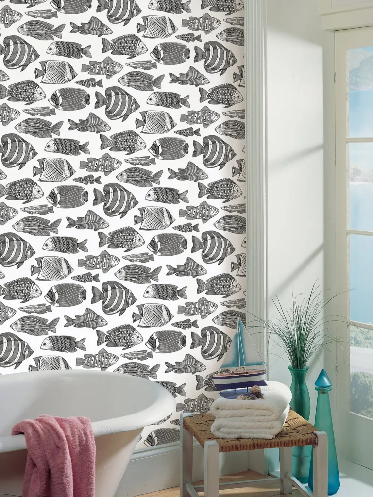 Wailea Tropical School Wallpaper - Black — Ảnh 3