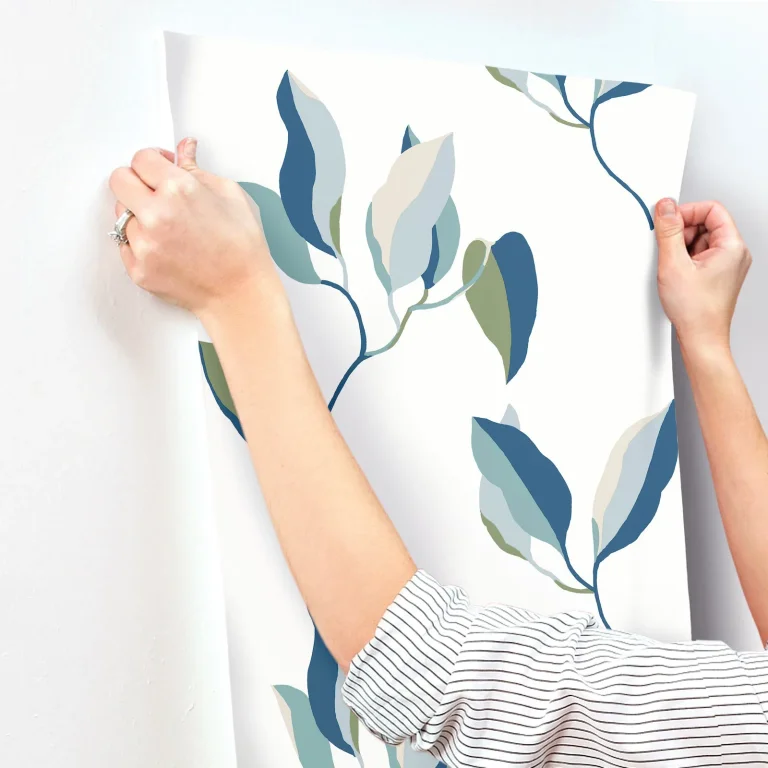 Brushwork Branches Wallpaper - Alpine & Cobalt — Ảnh 2