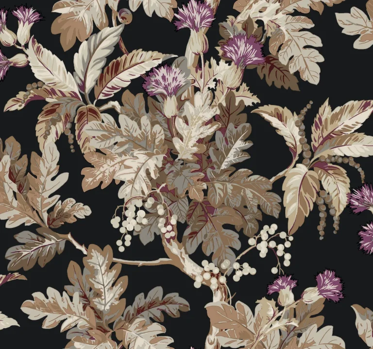 Ronald Redding Briarwood Wallpaper - Black — Image 5