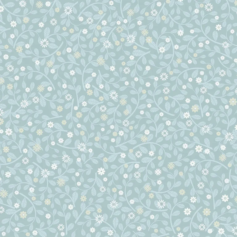 Hummelvik Daisy Trail Wallpaper - Blue — Ảnh 3