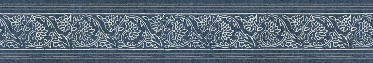 Chesapeake Carved Floral Border Trim Wallpaper Border - Blue — Ảnh 2