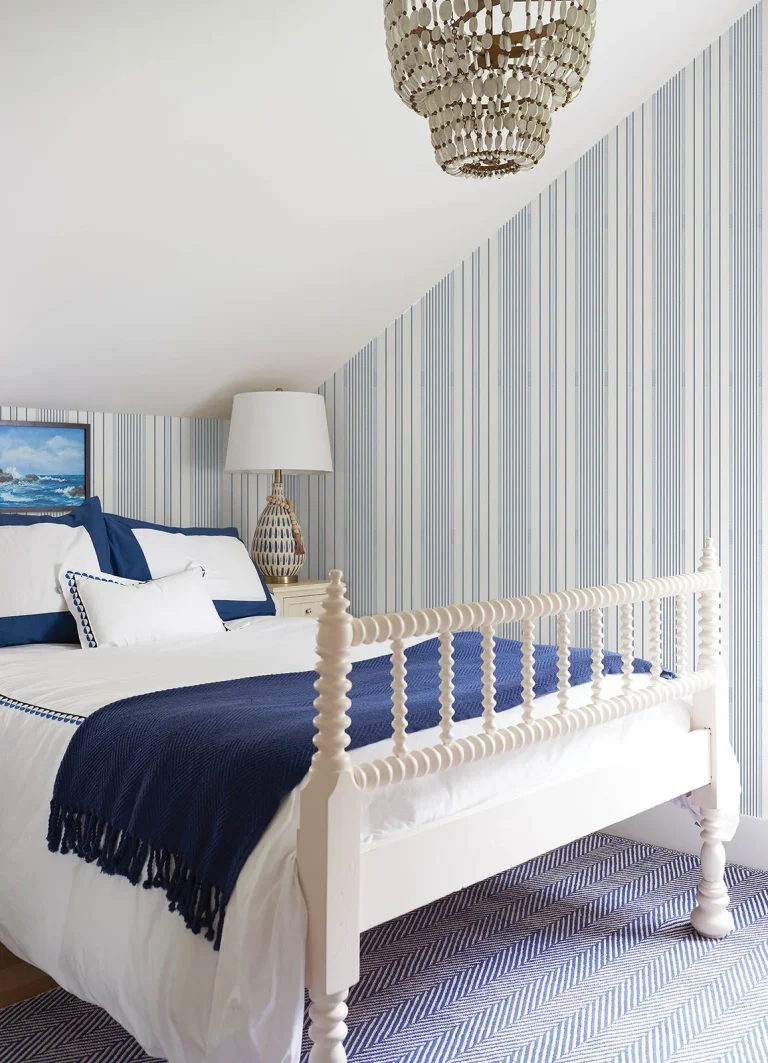 Navarres Stripe Wallpaper - Blue — Ảnh 3