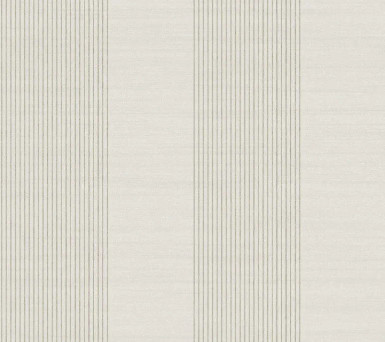 Ronald Redding Archer Stripe Faux Linen Wallpaper - Light Grey — Ảnh 2