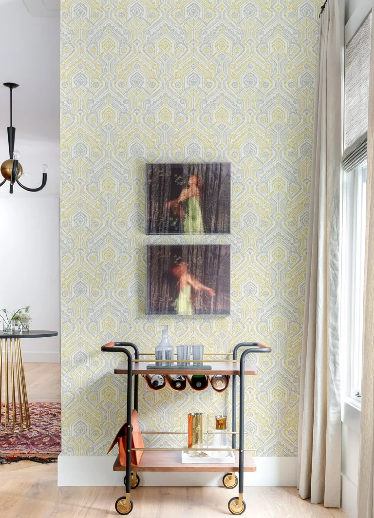 Fernback Ornate Botanical Wallpaper - Yellow — Ảnh 4