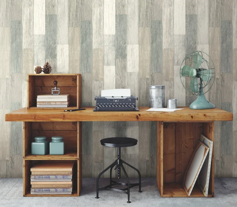 Pallet Board Wallpaper - Greys — Ảnh 4