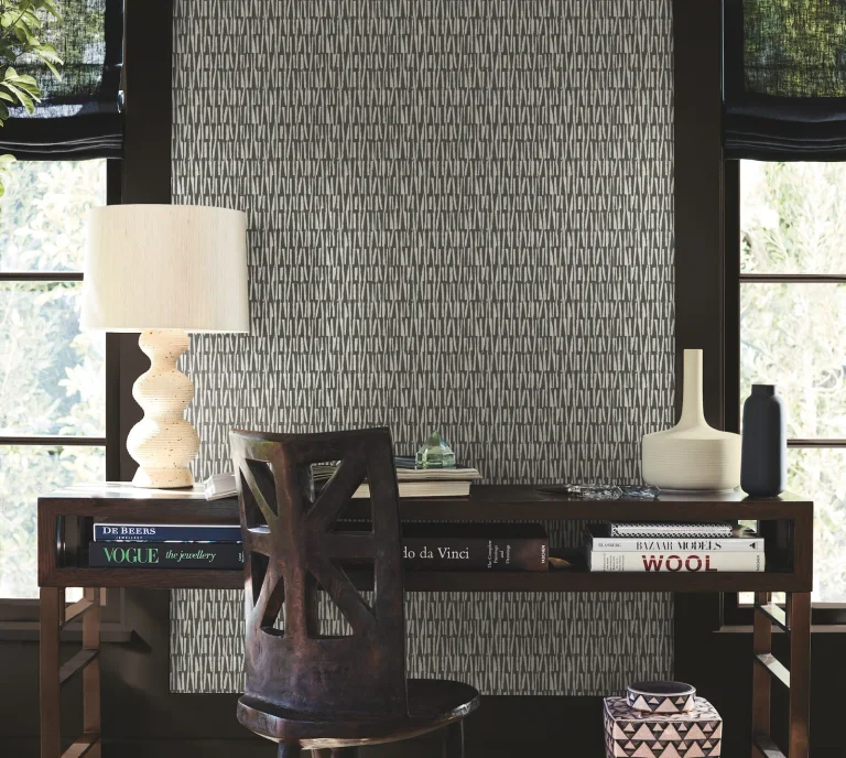 Thatched Wallpaper - Black