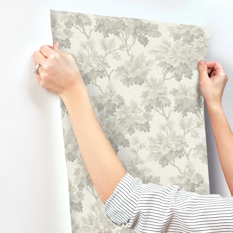Oakcliff Leaf Trail Wallpaper - Stone — Ảnh 4
