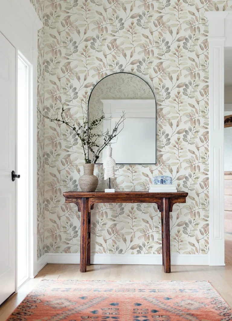 Chesapeake Pinnate Leaves Wallpaper - Salmon — Ảnh 5