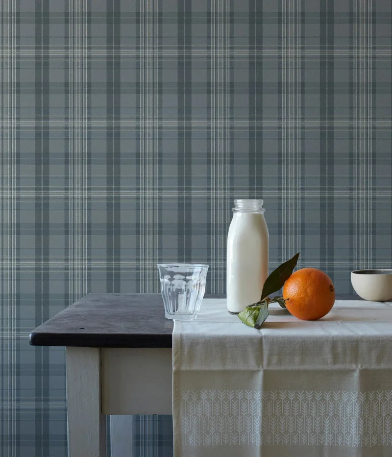 Chesapeake Austin Plaid Wallpaper - Slate — Image 3