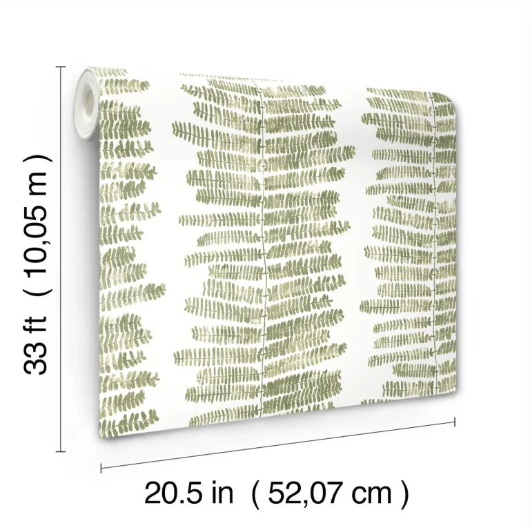 Lumis Fern Stripe Wallpaper - Green — Ảnh 2