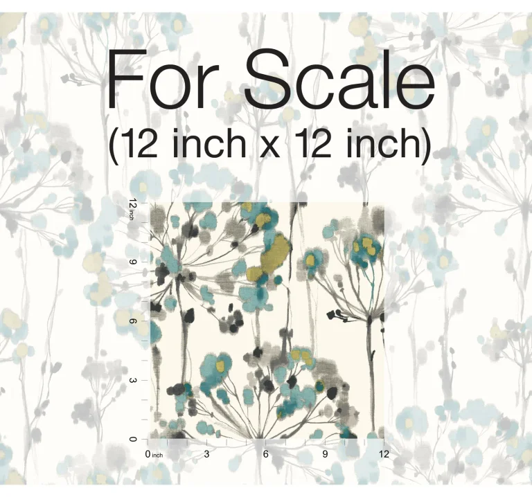 Flourish Peel and Stick Wallpaper - Turquoise — Ảnh 7