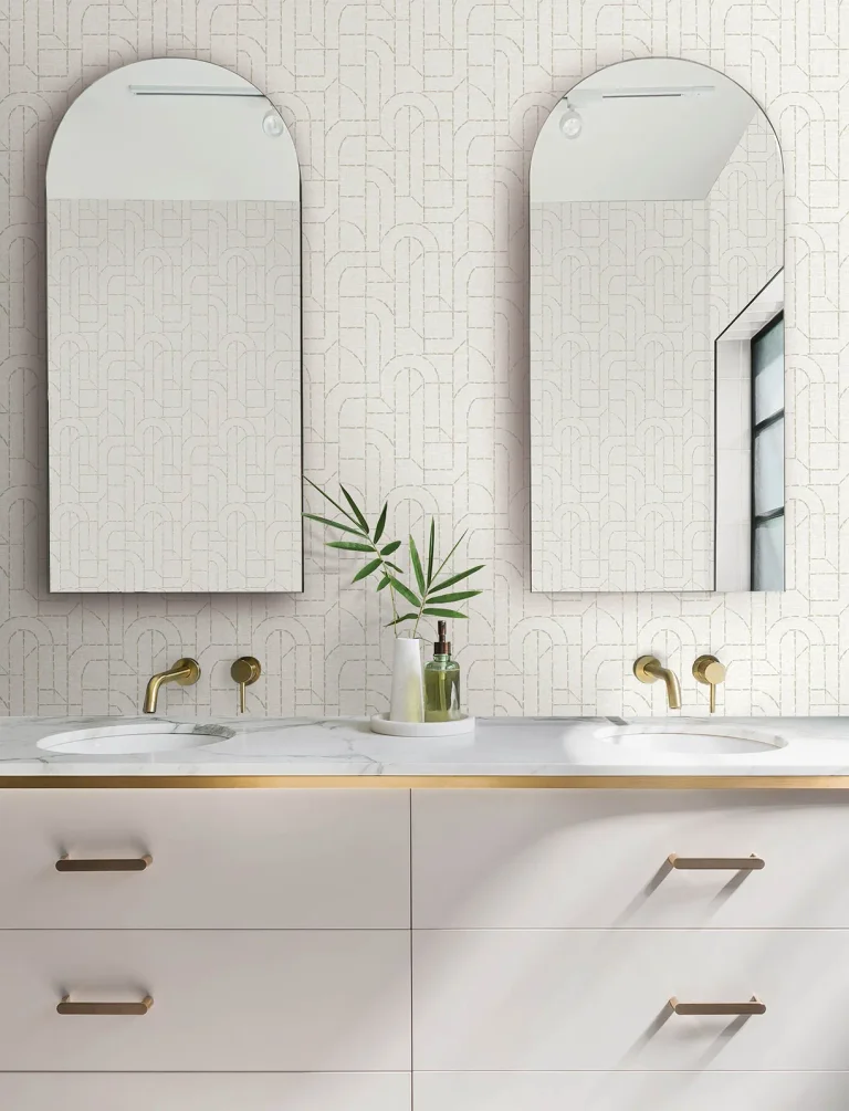 Integrity Arched Outlines Wallpaper - Dove — Ảnh 3
