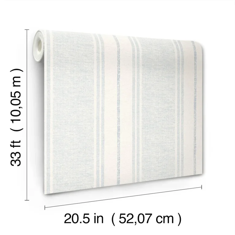 Chesapeake Maddox Flannel Stripe Wallpaper - Sky Blue — Ảnh 6