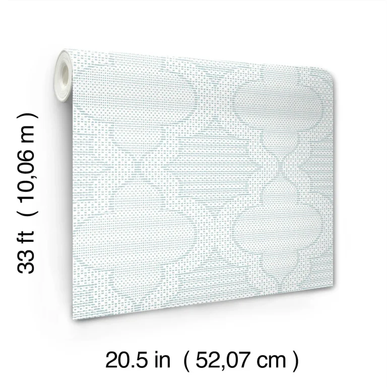 Ernest Quilted Quatrefoil Wallpaper - Blue — Ảnh 5