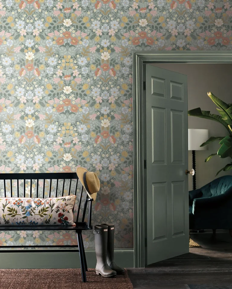 Rifle Paper Co. Bramble Garden Peel and Stick Wallpaper - Sage — Ảnh 5