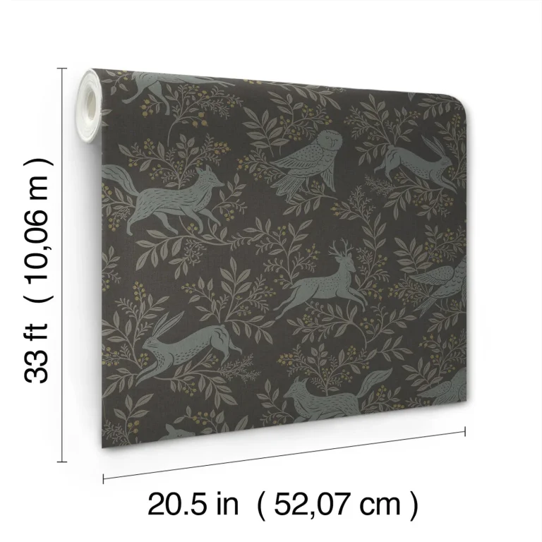 Chesapeake Revelry Forest Frolic Wallpaper - Black — Image 5