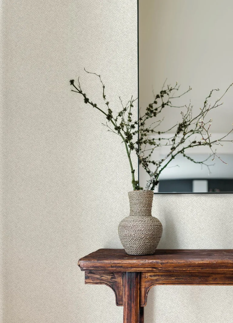 Chesapeake Woven Basket Wallpaper - White — Ảnh 3