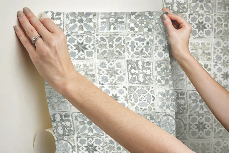 Ecaustic Tile Peel and Stick Wallpaper - Natural — Ảnh 3