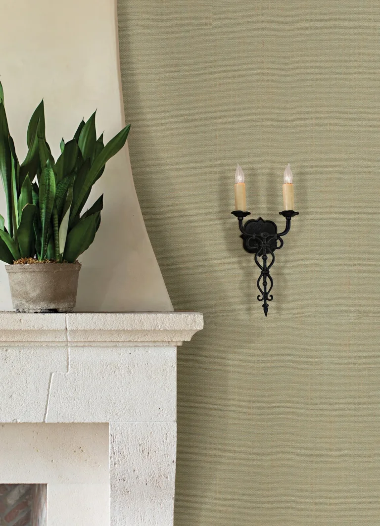 Yanyu Paper Weave Grasscloth Wallpaper - Sage — Ảnh 4