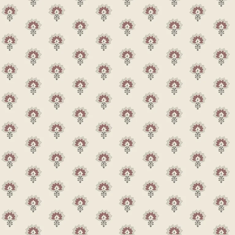 Chesapeake Hilda Floral Medallion Wallpaper - Burgundy — Ảnh 5