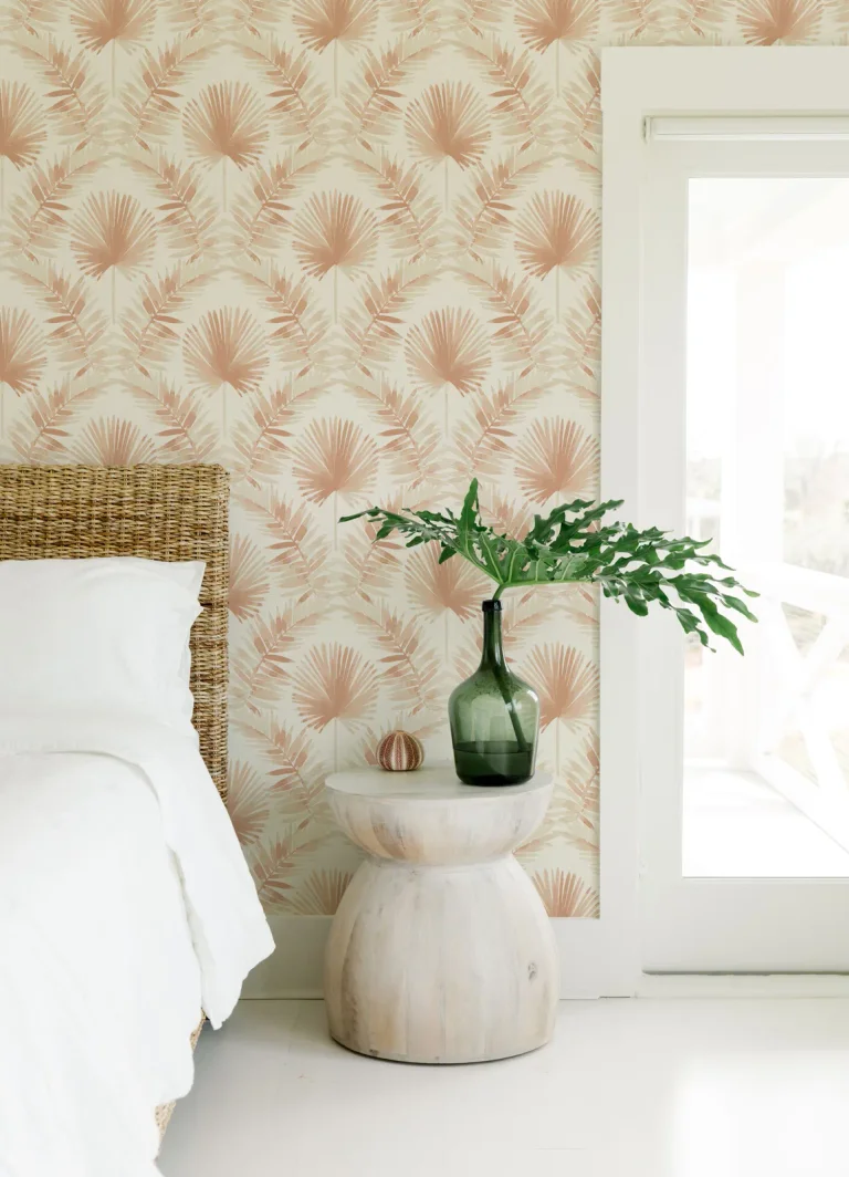Calla Painted Palm Wallpaper - Rust — Image 3