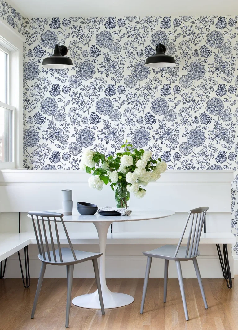 Ada Floral Wallpaper - Blue — Ảnh 3