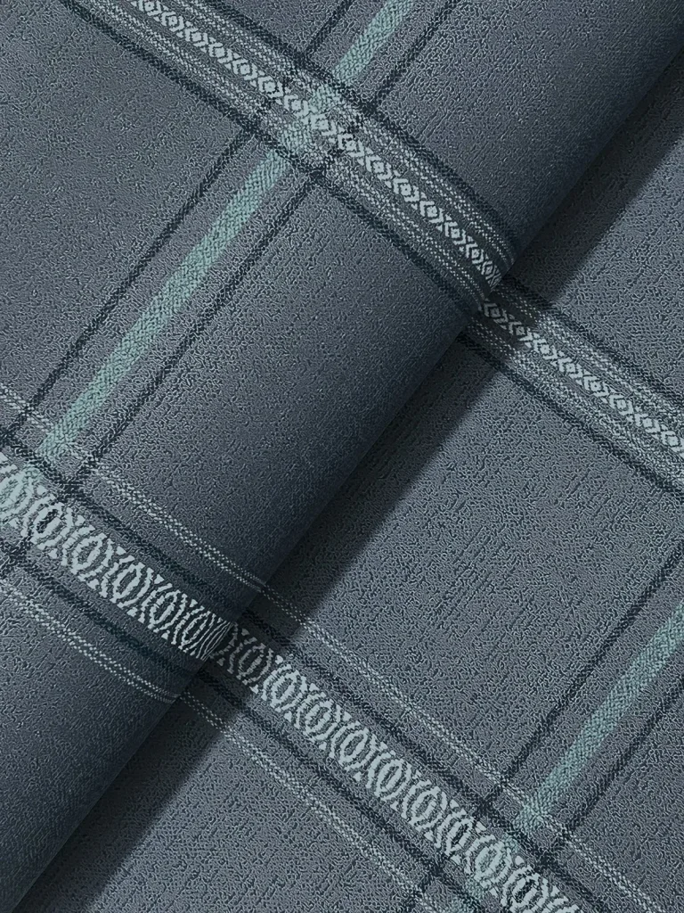Chesapeake Auberge Plaid Wallpaper - Dark Blue and Green — Ảnh 3