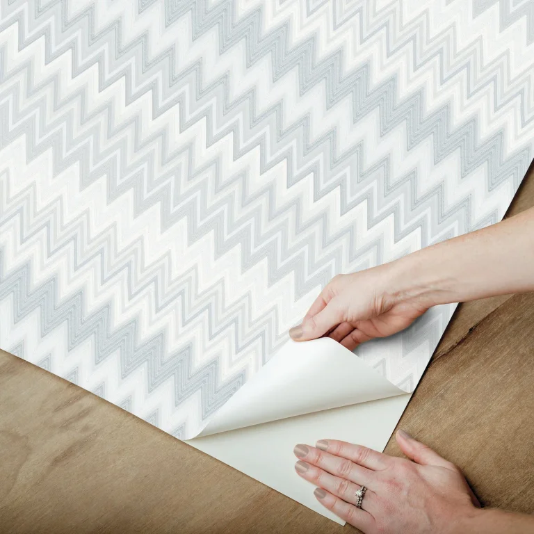 Zig Zag Peel and Stick Wallpaper - White — Ảnh 6