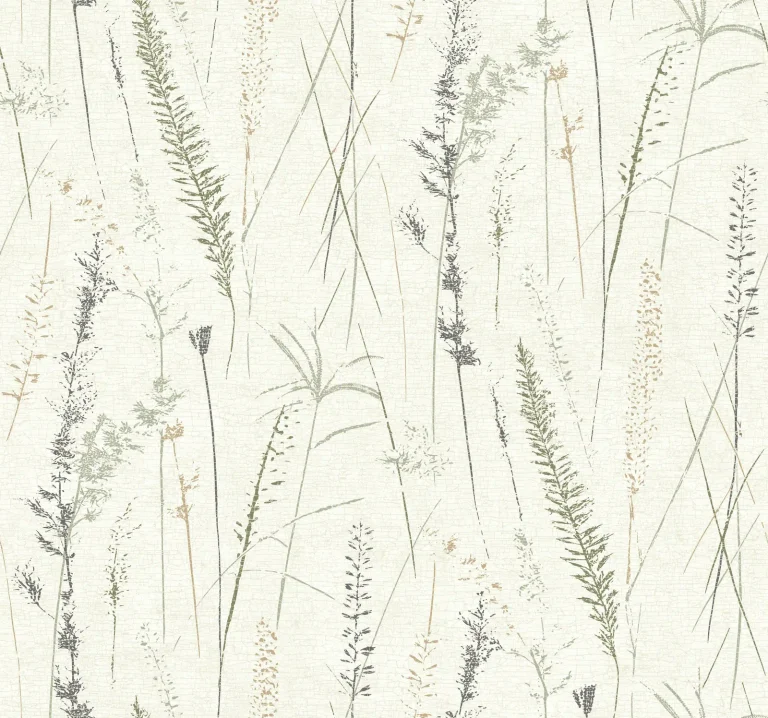 Meadow Splendor Botanical Wallpaper - Charcoal — Ảnh 3
