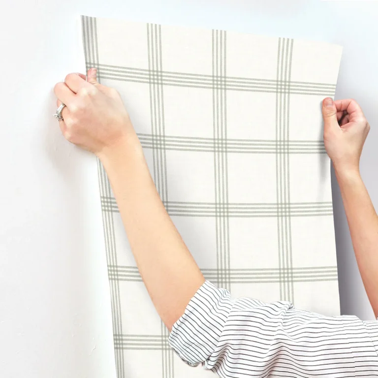 Chesapeake Twain Plaid Wallpaper - Green — Ảnh 6
