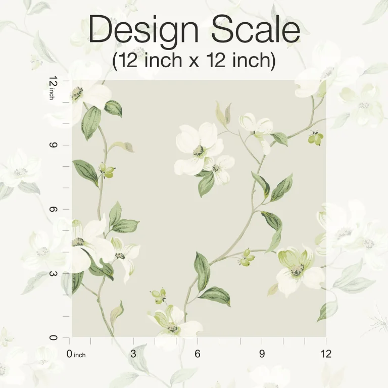 Dogwood Wallpaper - Light Grey — Ảnh 3