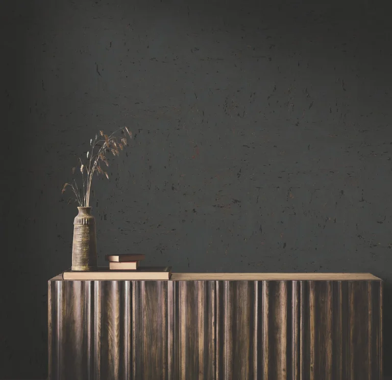 Ronald Redding Caldera Cork Wallpaper - Dark Grey