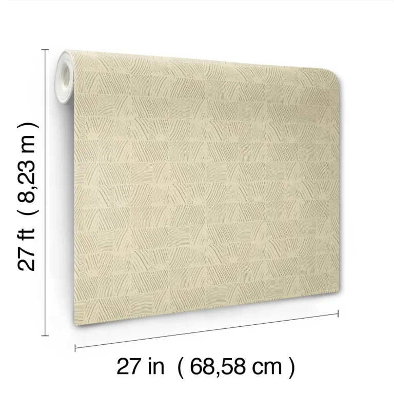 Woodcut Wallpaper - Beige — Image 5