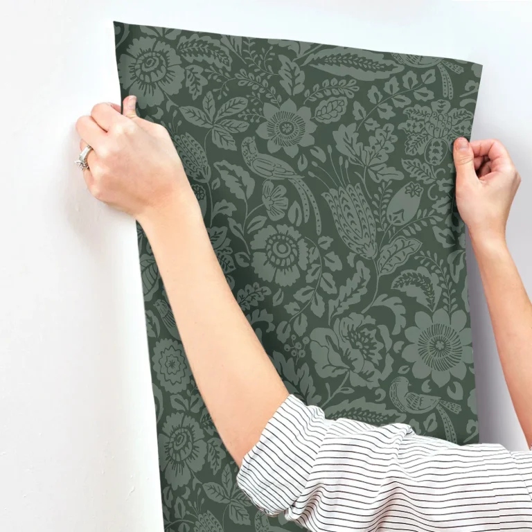 Marta Floral Trail Wallpaper - Green — Ảnh 2