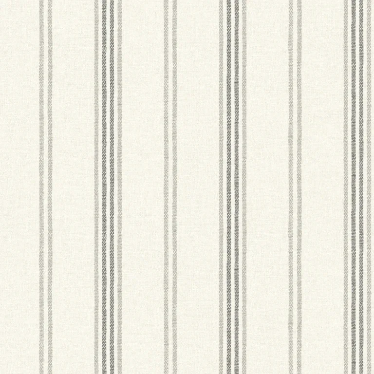 Chesapeake Lovage Linen Stripe Wallpaper - Charcoal — Ảnh 5