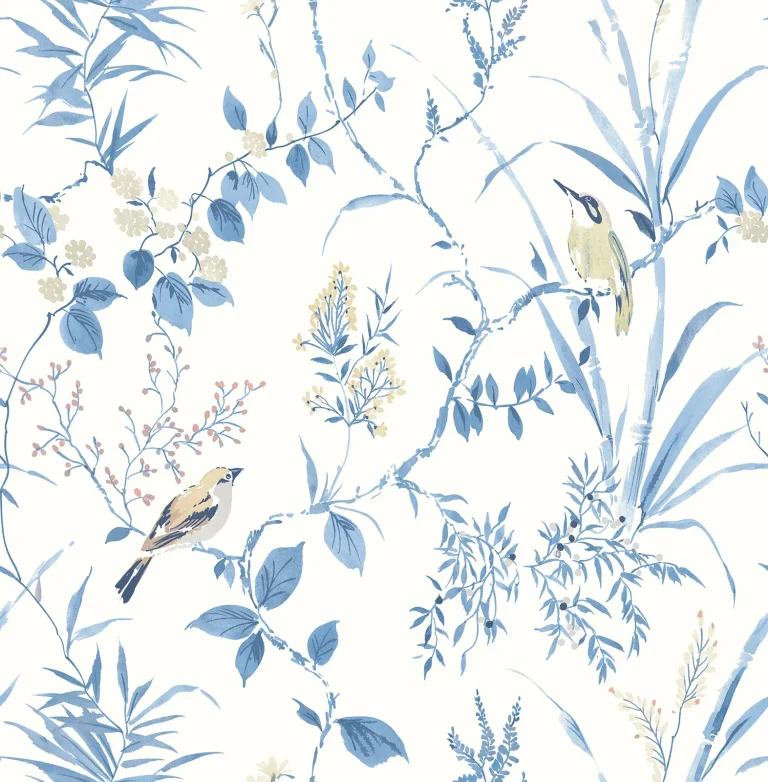 Chesapeake Imperial Garden Botanical Wallpaper - Blue — Ảnh 3