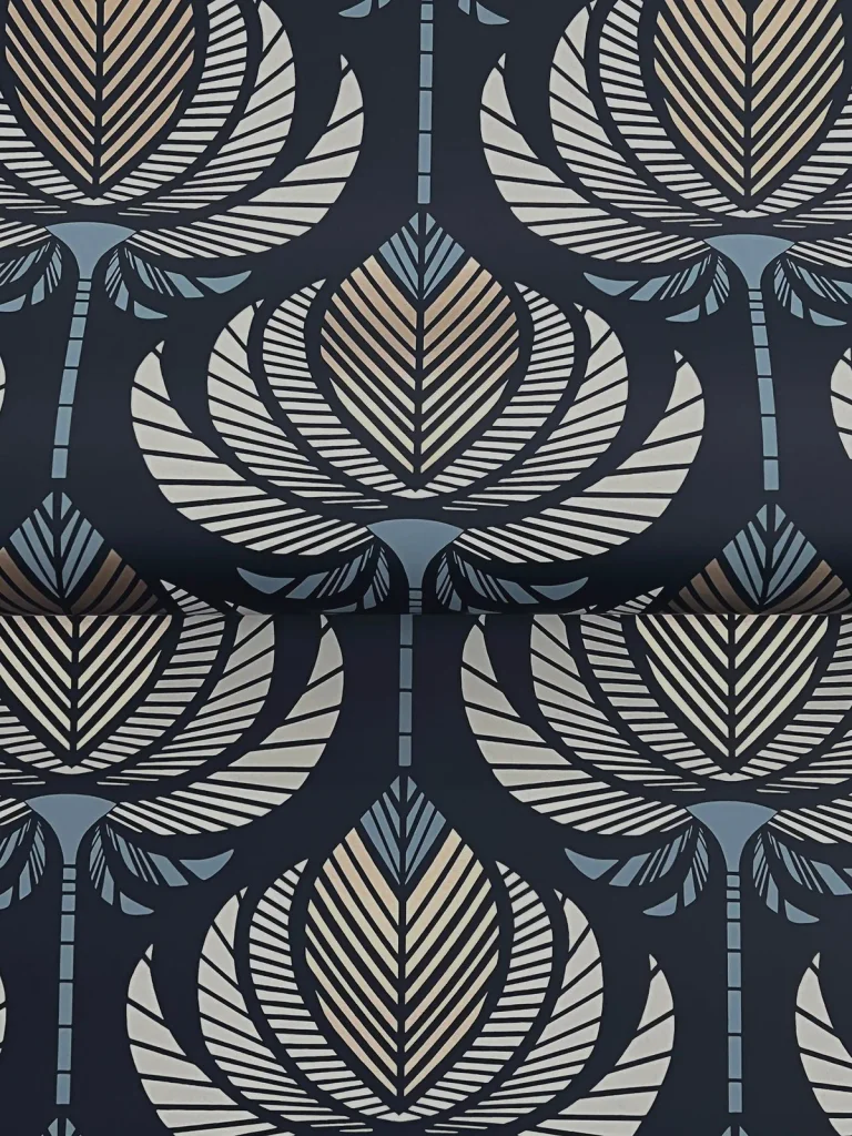 Ferrenby Floral Fan Wallpaper - Dark Blue — Ảnh 7
