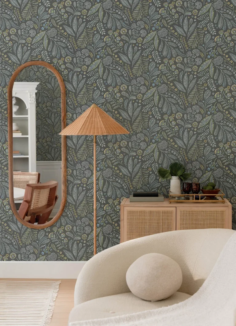 Briar Floral Wallpaper - Grey — Ảnh 6