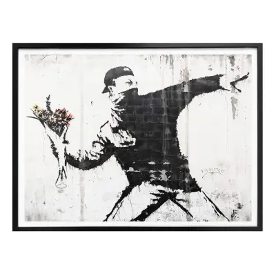 Banksy - "The Flower Thrower" Poster - 30 x 24cm
