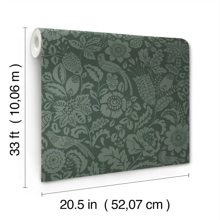 Marta Floral Trail Wallpaper - Green — Ảnh 7