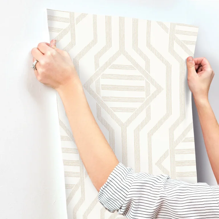 Essex Geometric Wallpaper - Wheat — Ảnh 7