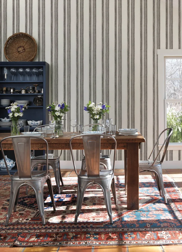Chesapeake Loom Spun Wallpaper - Charcoal — Ảnh 4