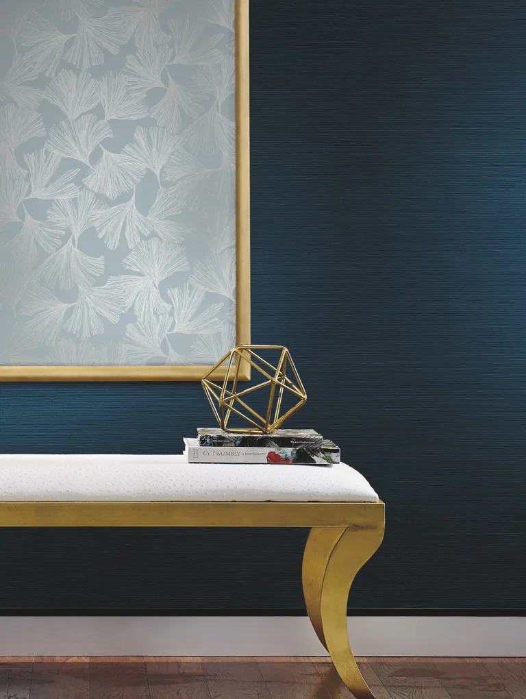 Gingko Toss Wallpaper - Blue — Image 4