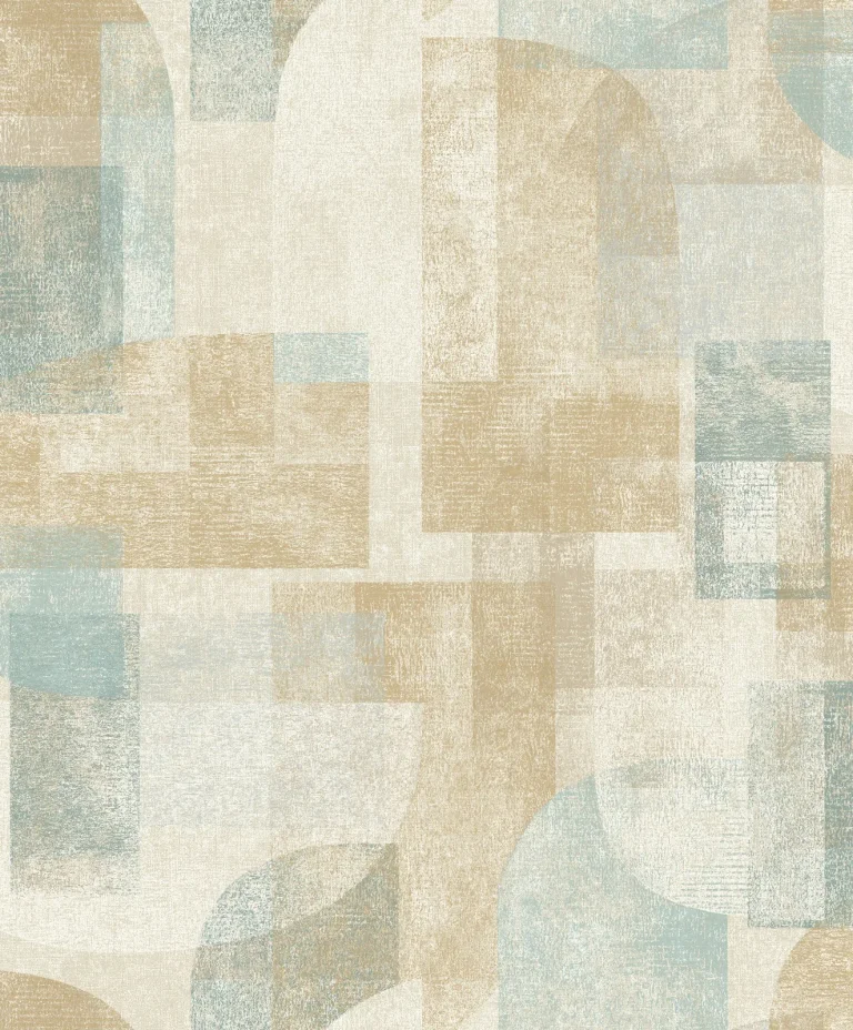 Chesapeake Cassandra Block Geometric Wallpaper - Teal — Image 4